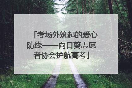 考场外筑起的爱心防线——向日葵志愿者协会护航高考