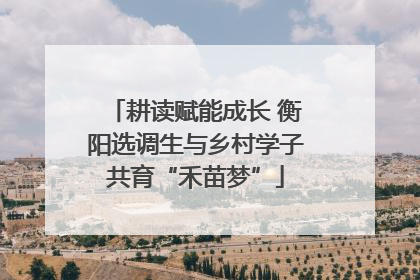 耕读赋能成长 衡阳选调生与乡村学子共育“禾苗梦”