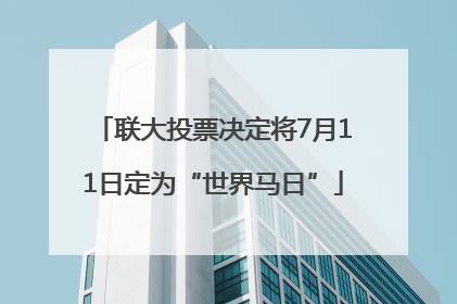 联大投票决定将7月11日定为“世界马日”