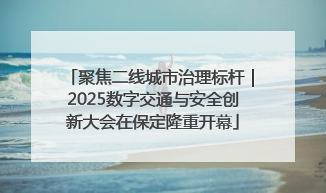 聚焦二线城市治理标杆｜2025数字交通与安全创新大会在保定隆重开幕