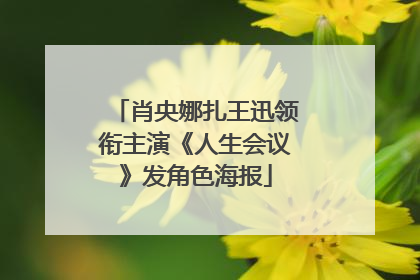 肖央娜扎王迅领衔主演《人生会议》发角色海报