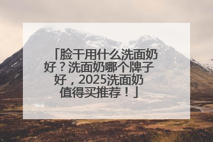 脸干用什么洗面奶好？洗面奶哪个牌子好，2025洗面奶值得买推荐！
