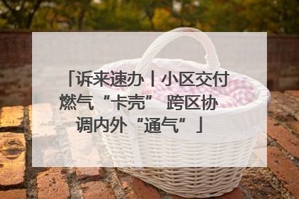 诉来速办丨小区交付燃气“卡壳” 跨区协调内外“通气”