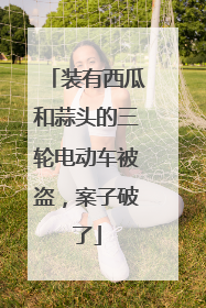 装有西瓜和蒜头的三轮电动车被盗，案子破了