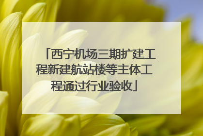 西宁机场三期扩建工程新建航站楼等主体工程通过行业验收