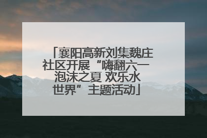 襄阳高新刘集魏庄社区开展“嗨翻六一 泡沫之夏 欢乐水世界”主题活动