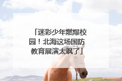 迷彩少年燃爆校园！北海这场国防教育展演太飒了