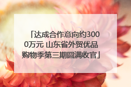 达成合作意向约3000万元 山东省外贸优品购物季第三期圆满收官