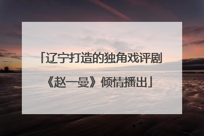 辽宁打造的独角戏评剧《赵一曼》倾情播出