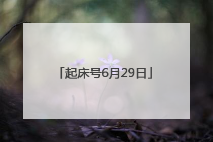 起床号6月29日