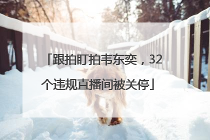 跟拍盯拍韦东奕，32个违规直播间被关停