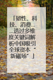 韧性、科技、消费……透过多维度关键词解析中国吸引全球资本“新磁场”