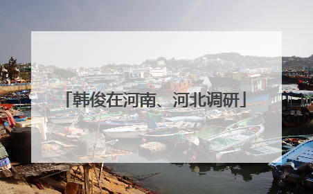 韩俊在河南、河北调研