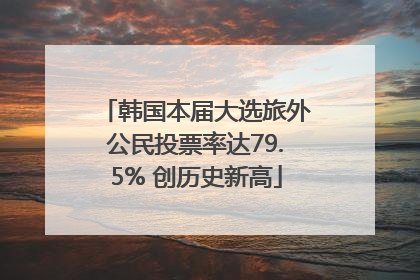 韩国本届大选旅外公民投票率达79.5% 创历史新高