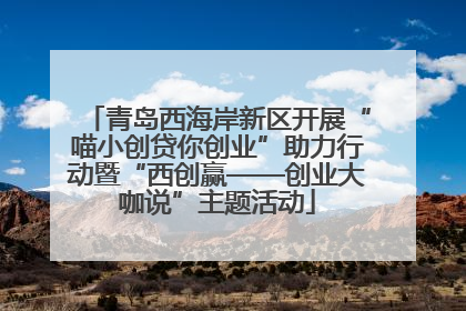 青岛西海岸新区开展“喵小创贷你创业”助力行动暨“西创赢——创业大咖说”主题活动