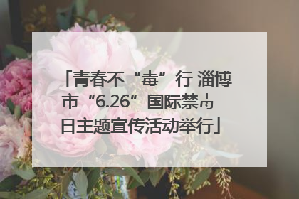 青春不“毒”行 淄博市“6.26”国际禁毒日主题宣传活动举行