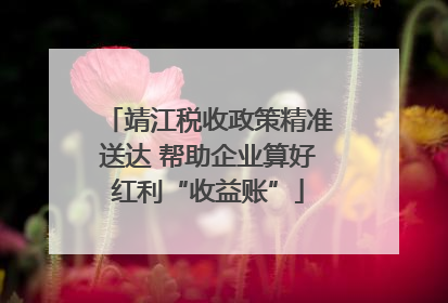 靖江税收政策精准送达 帮助企业算好红利“收益账”