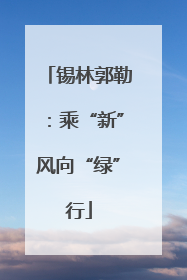 锡林郭勒：乘“新”风向“绿”行