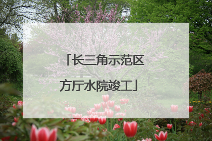 长三角示范区方厅水院竣工