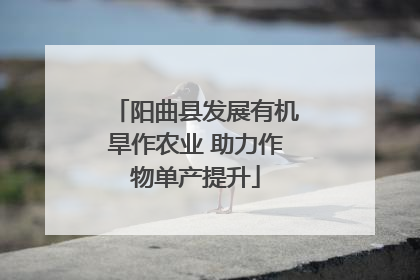 阳曲县发展有机旱作农业 助力作物单产提升