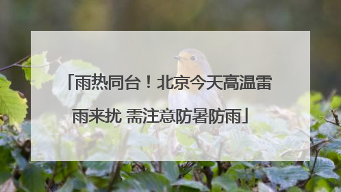 雨热同台！北京今天高温雷雨来扰 需注意防暑防雨