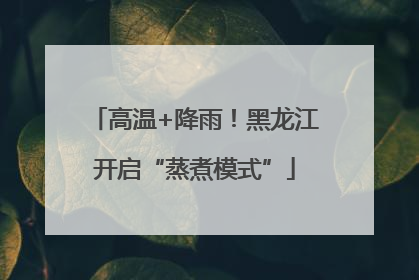 高温+降雨！黑龙江开启“蒸煮模式”
