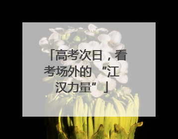高考次日，看考场外的 “江汉力量”