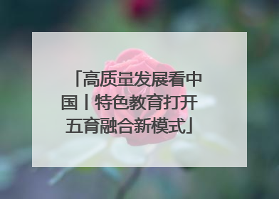 高质量发展看中国丨特色教育打开五育融合新模式