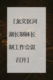 龙文区河湖长制林长制工作会议召开