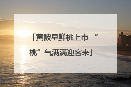 黄陂早鲜桃上市 “桃”气满满迎客来