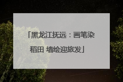 黑龙江抚远：画笔染稻田 墙绘迎旅发