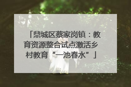 鼎城区蔡家岗镇：教育资源整合试点激活乡村教育“一池春水”