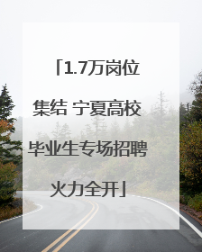 1.7万岗位集结 宁夏高校毕业生专场招聘火力全开