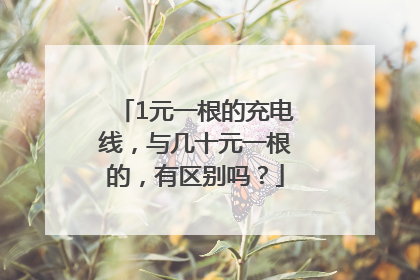 1元一根的充电线，与几十元一根的，有区别吗？