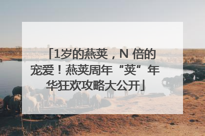 1岁的燕荚，N 倍的宠爱！燕荚周年“荚”年华狂欢攻略大公开