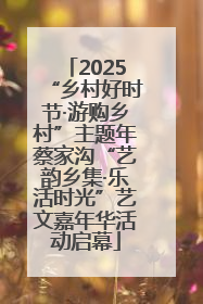 2025“乡村好时节·游购乡村”主题年蔡家沟“艺韵乡集·乐活时光”艺文嘉年华活动启幕