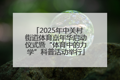 2025年中关村街道体育嘉年华启动仪式暨“体育中的力学”科普活动举行