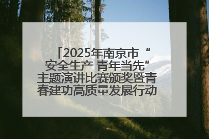 2025年南京市“安全生产 青年当先”主题演讲比赛颁奖暨青春建功高质量发展行动出征仪式举行