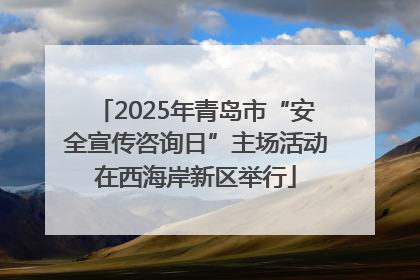 2025年青岛市“安全宣传咨询日”主场活动在西海岸新区举行