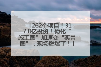 262个项目！317.8亿投资！德化“施工图”加速变“实景图”，现场燃爆了！
